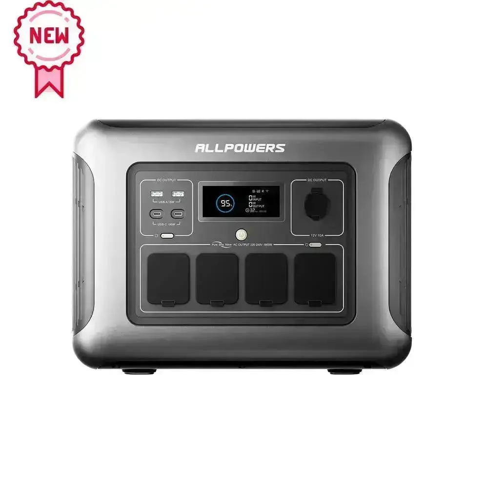 ALLPOWER Solar Generator Kit 1600W (R1500 LITE + SP027 100W Solar Panel) - Image 4