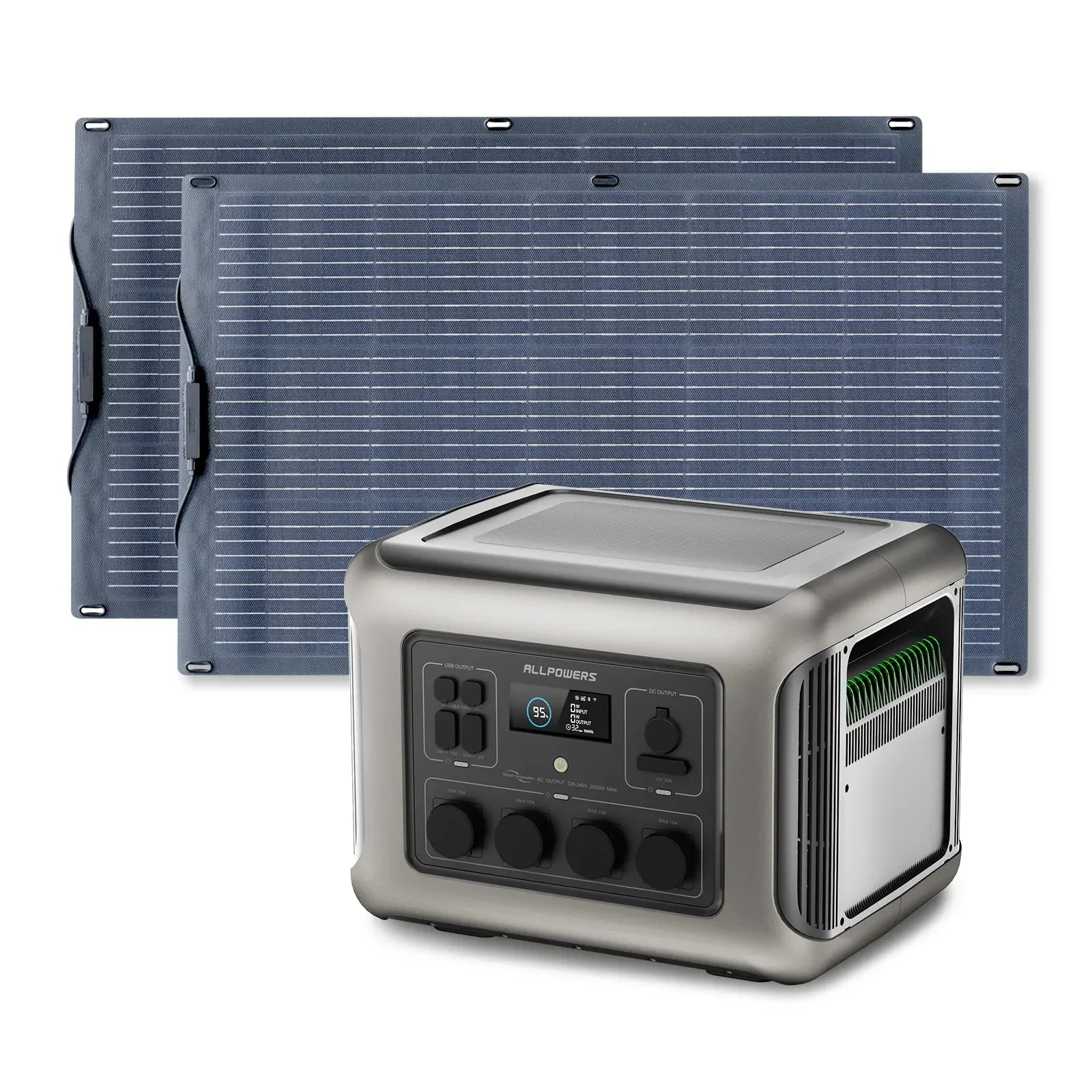 ALLPOWERS Solar Generator Kit 2500W (R2500 V2 + SF100 100W Flexible Solar Panel) - Image 11