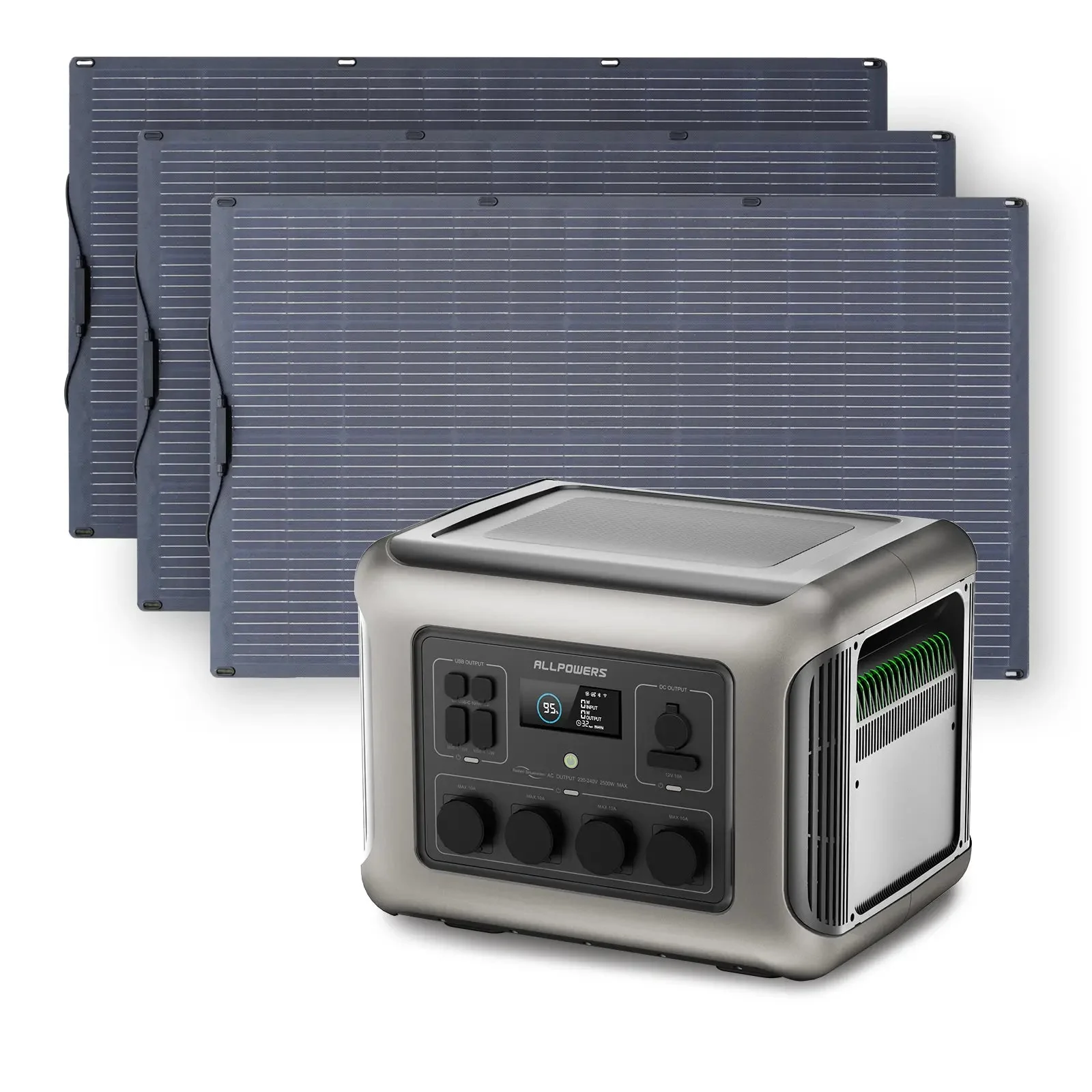 ALLPOWERS Solar Generator Kit 2500W (R2500 V2 + SF200 200W Flexible Solar Panel) - Image 12