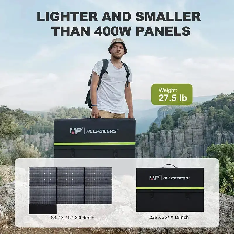 ALLPOWERS Solar Generator Kit 2500W (R2500 V2 + SP039 600W Solar Panel) - Image 8
