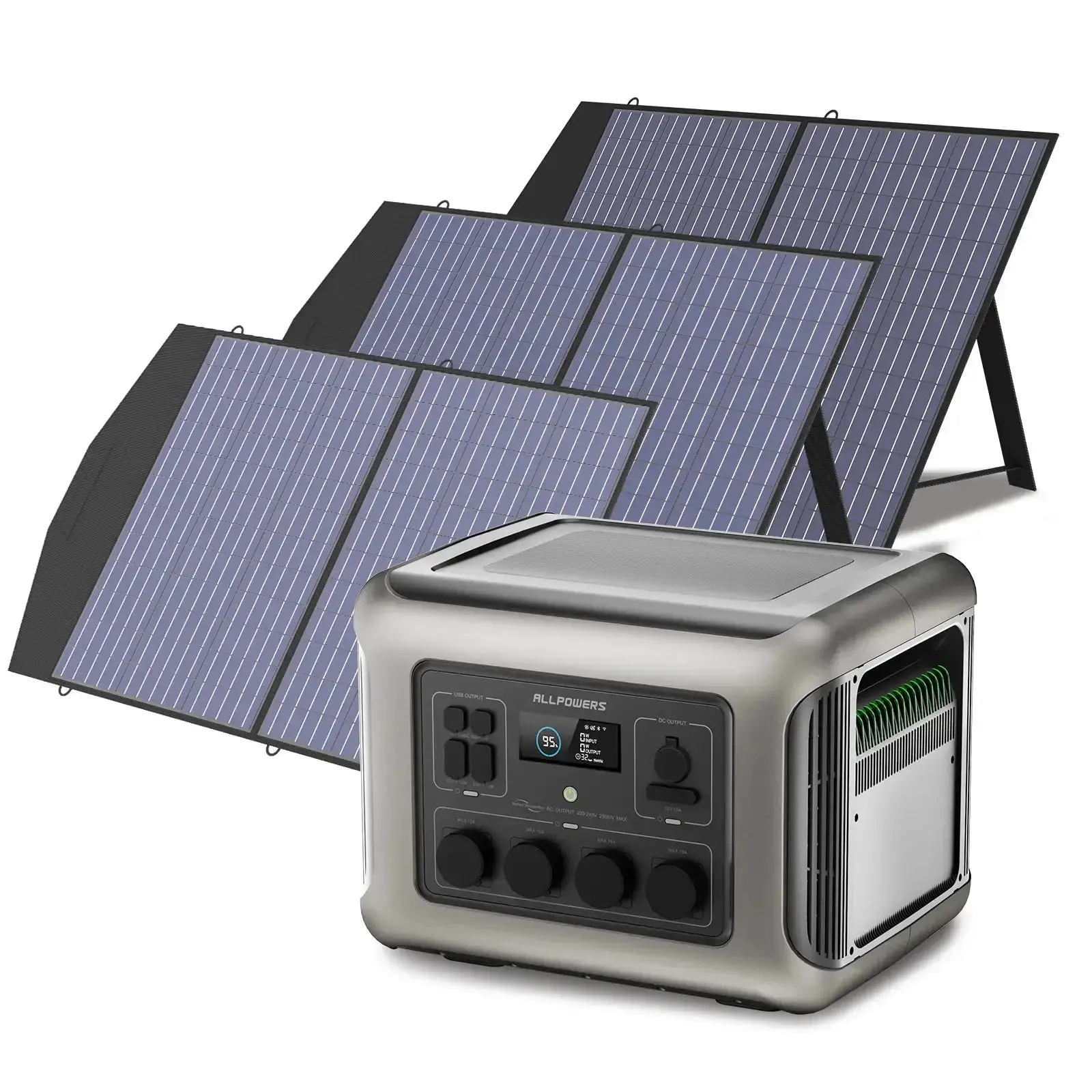 ALLPOWER Solar Generator Kit 2500W (R2500 V2 + SP027 100W Solar Panel) - Image 14