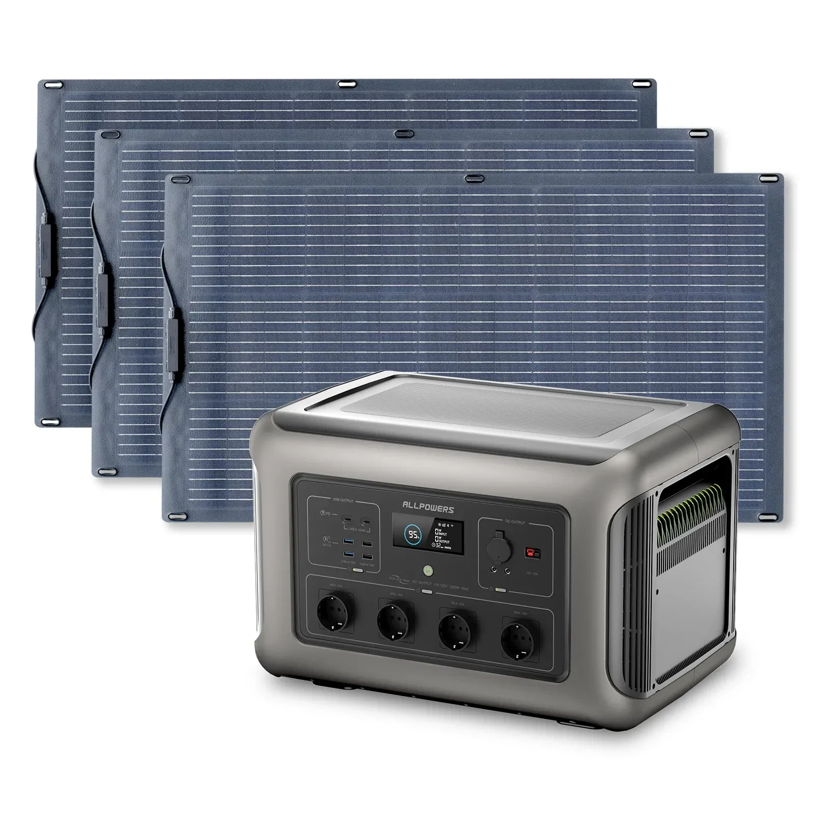 ALLPOWERS Solar Generator Kit 3500W (R3500 V2 + SF100 100W Flexible Solar Panel) - Image 12
