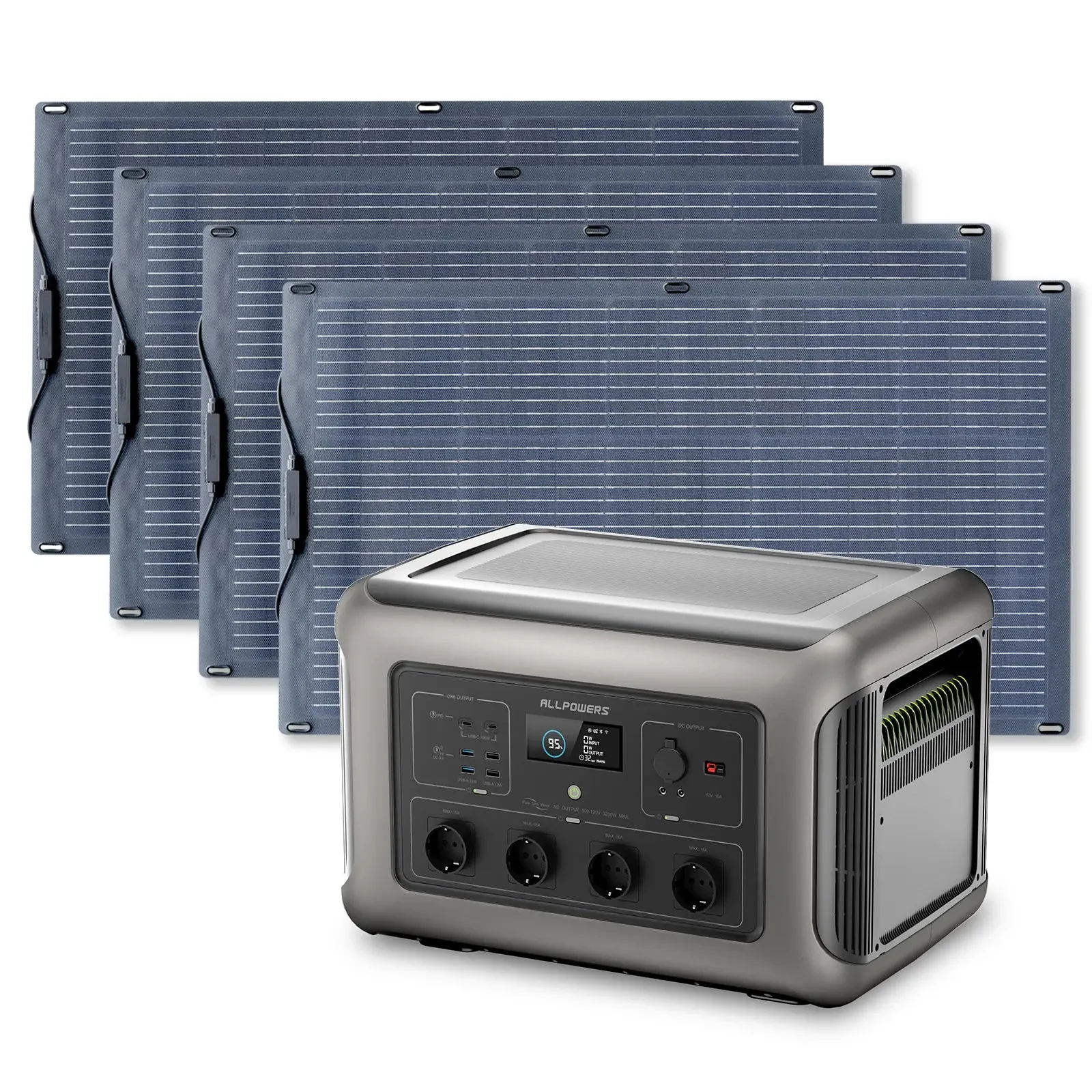 ALLPOWERS Solar Generator Kit 3500W (R3500 V2 + SF100 100W Flexible Solar Panel) - Image 13