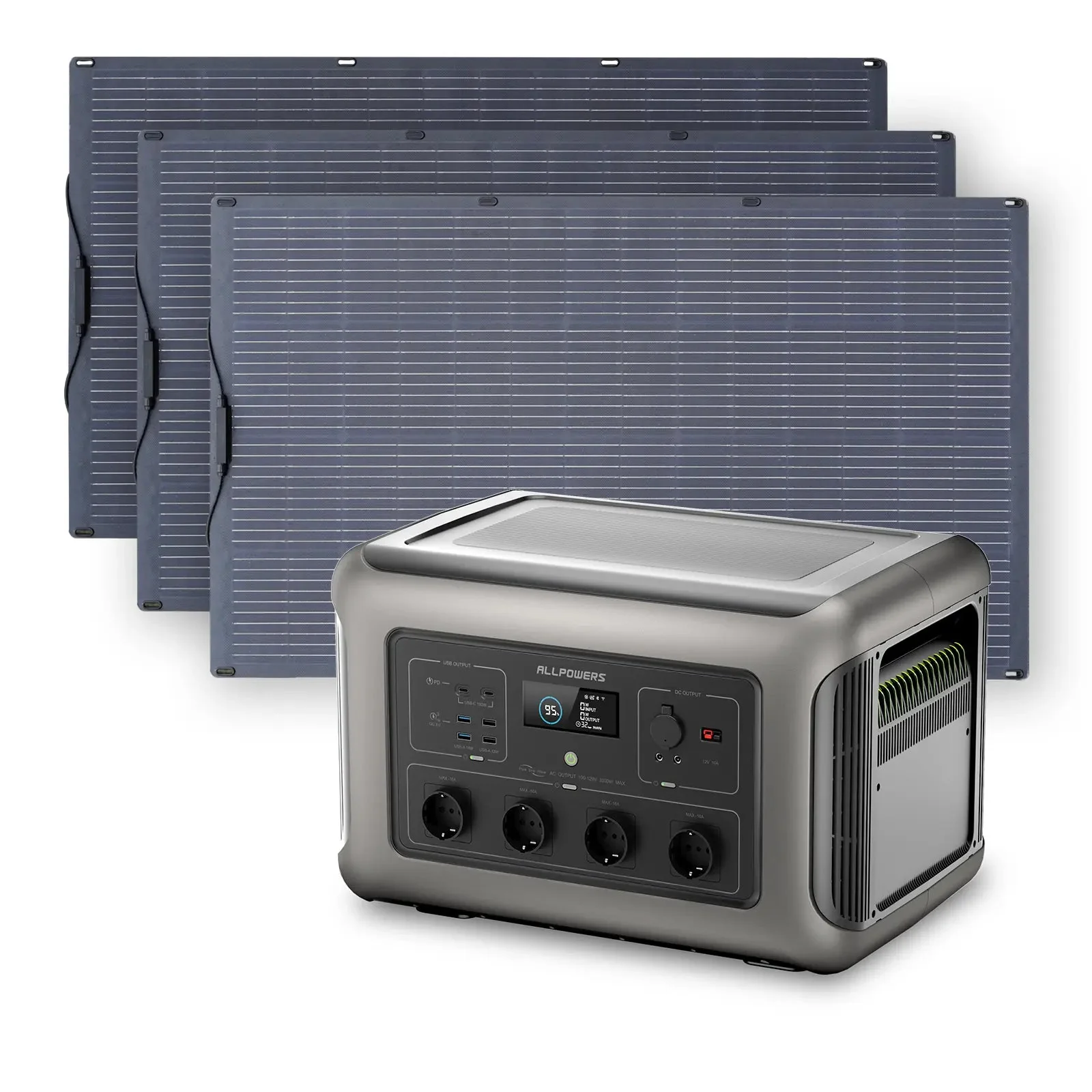 ALLPOWERS Solar Generator Kit 3500W (R3500 V2 + SF200 200W Flexible Solar Panel) - Image 12
