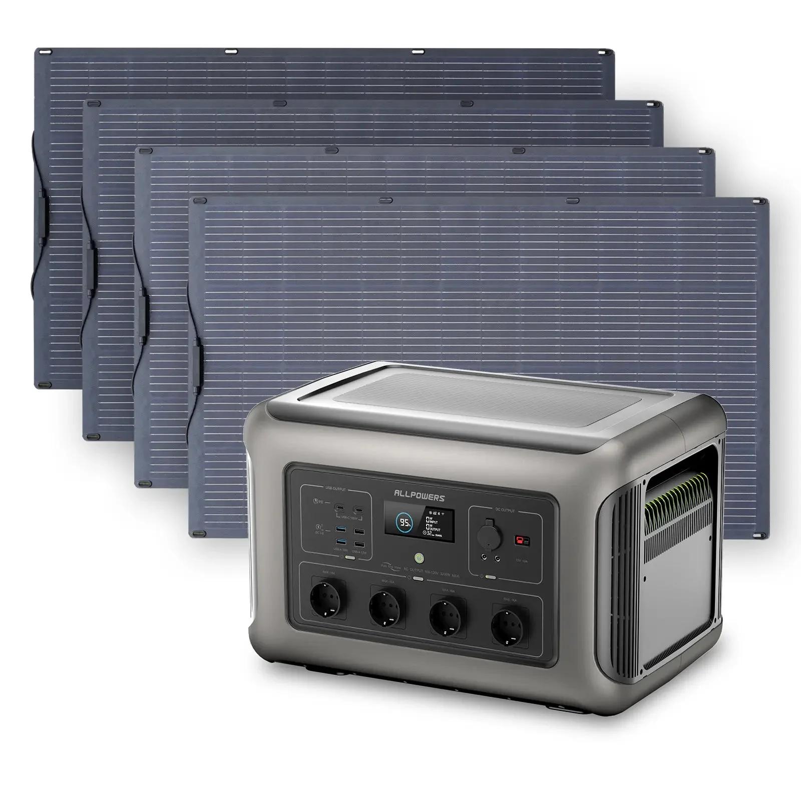 ALLPOWERS Solar Generator Kit 3500W (R3500 V2 + SF200 200W Flexible Solar Panel) - Image 13