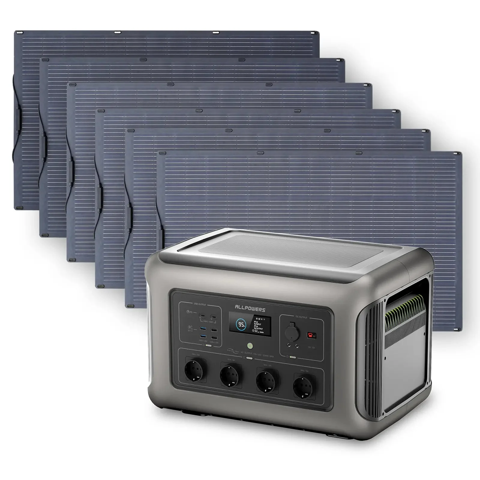 ALLPOWERS Solar Generator Kit 3500W (R3500 V2 + SF200 200W Flexible Solar Panel) - Image 14