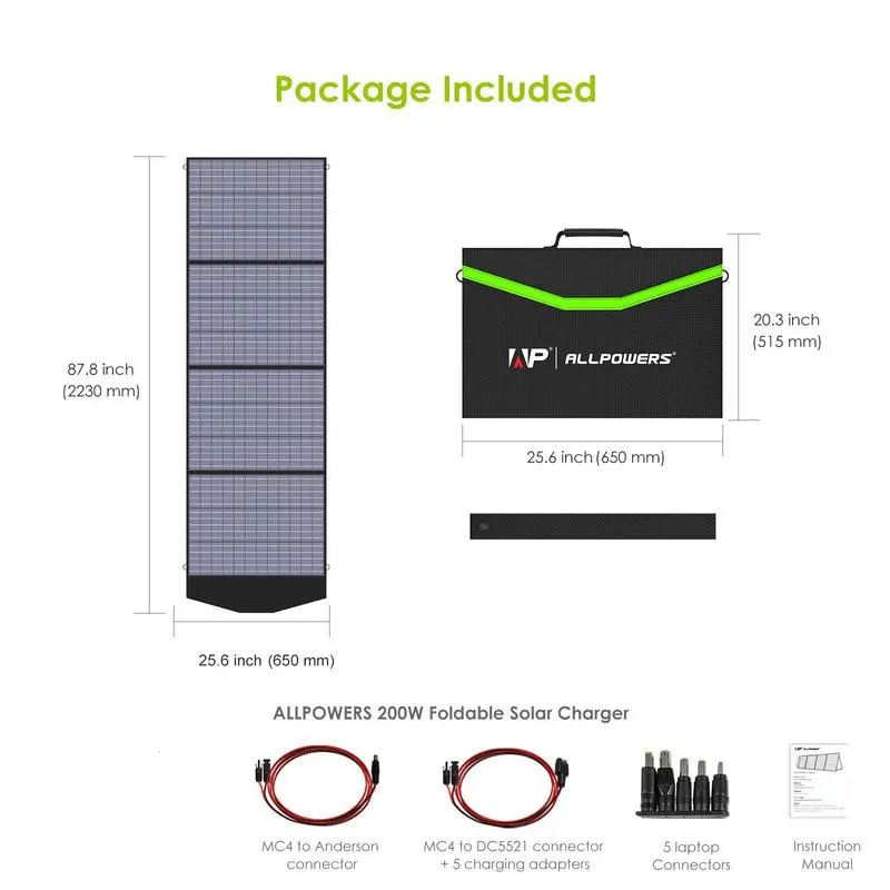 ALLPOWERS Solar Generator Kit 600W (R600 + SP033 200W Solar Panel) - Image 8