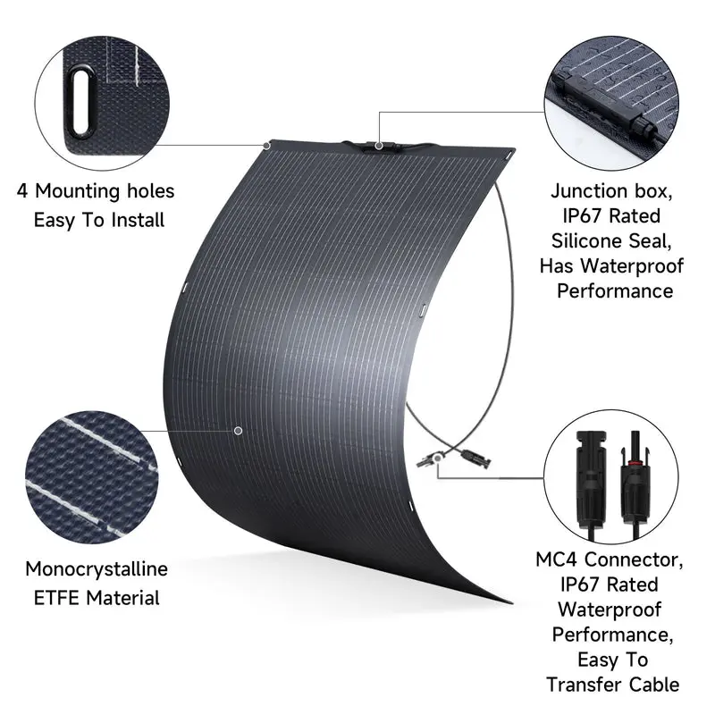ALLPOWERS Solar Generator Kit 600W (R600 + SF200 200W Flexible Solar Panel) - Image 7
