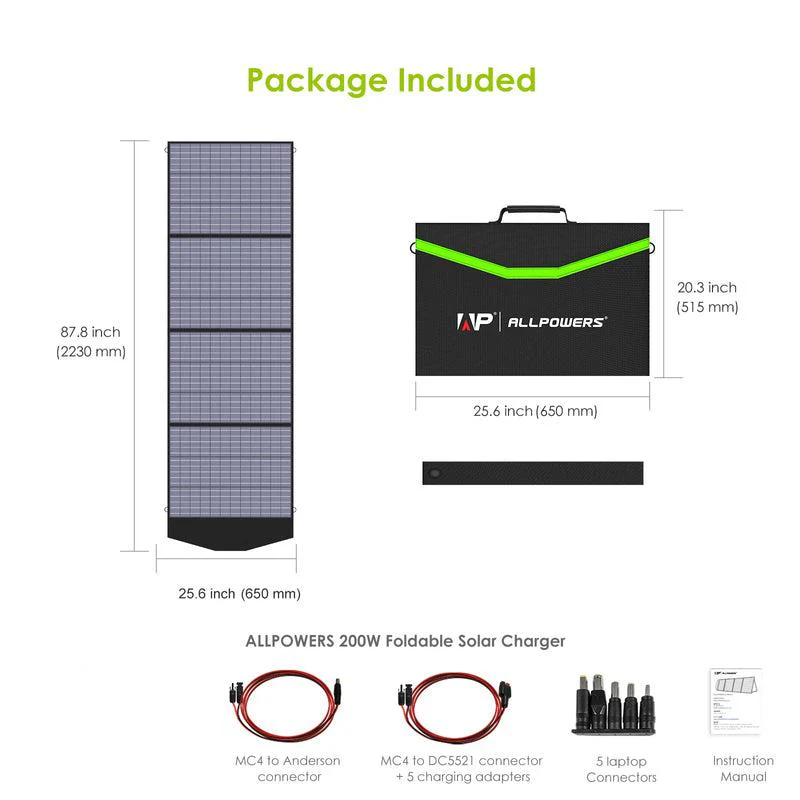 ALLPOWERS Solar Generator Kit 1500W (S1500 PLUS + SP033 200W Solar Panel) - Image 9
