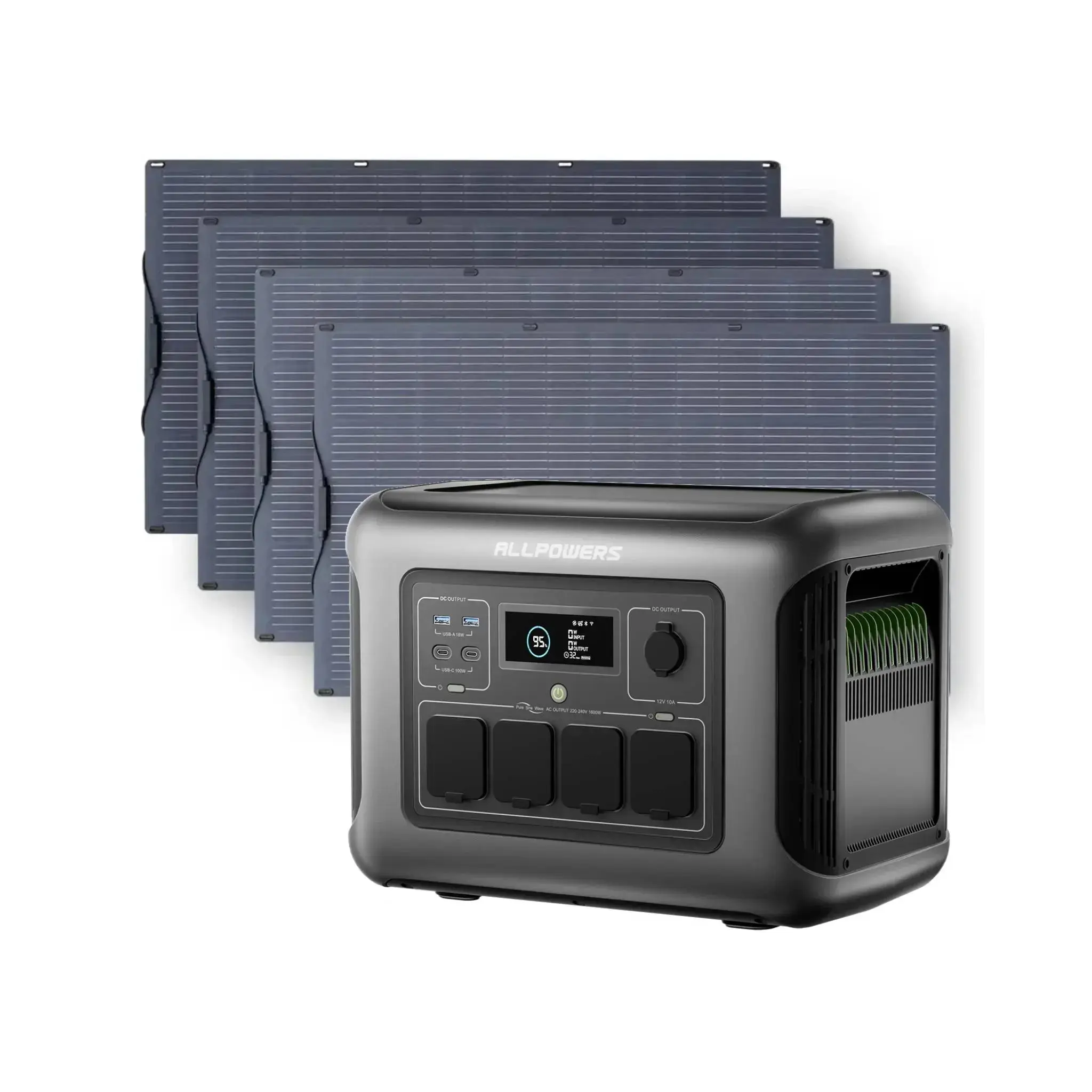 ALLPOWERS Solar Generator Kit 1600W (R1500 LITE + SF100 100W Flexible Solar Panel) - Image 12