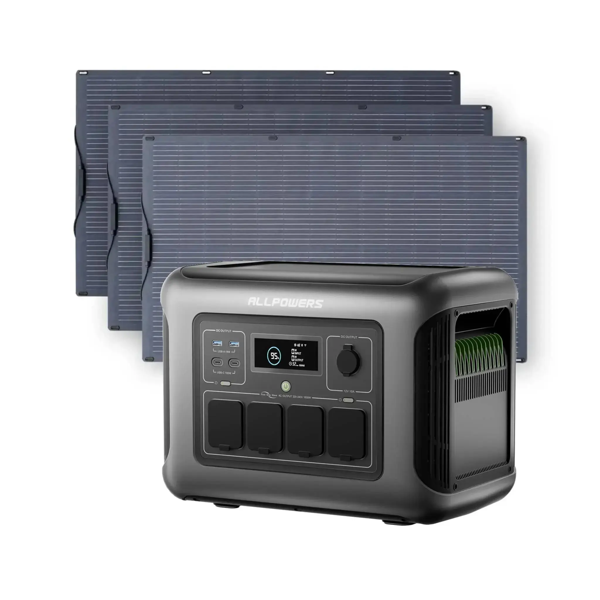 ALLPOWERS Solar Generator Kit 1600W (R1500 LITE + SF100 100W Flexible Solar Panel) - Image 14