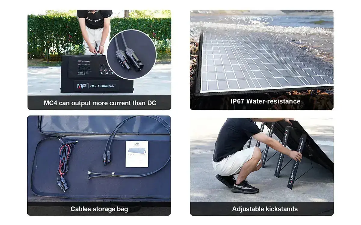 ALLPOWERS Solar Generator Kit 1600W (R1500 LITE + SP037 400W Solar Panel) - Image 8
