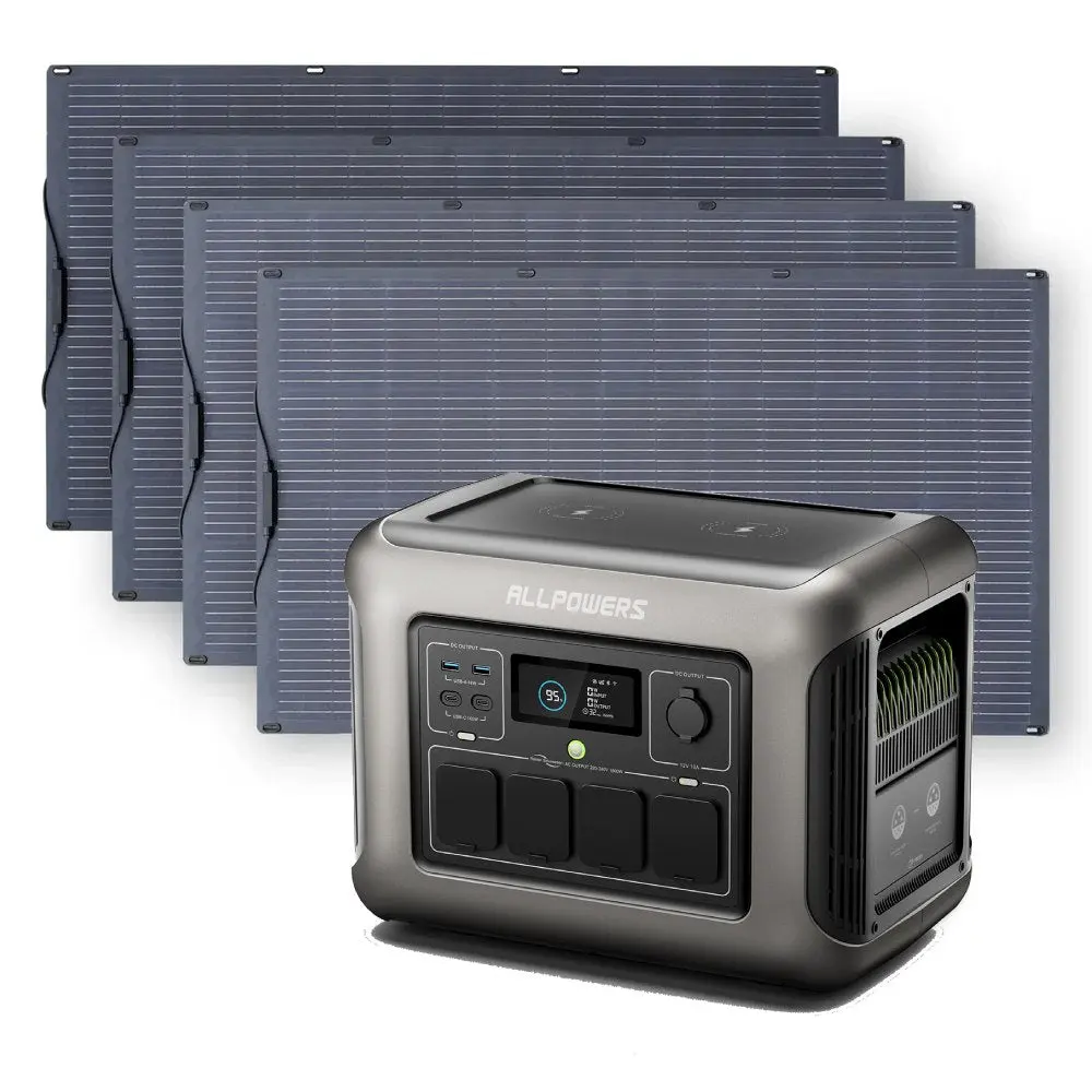 ALLPOWERS Solar Generator Kit 1800W (R1500 + SF200 200W Flexible Solar Panel) - Image 11