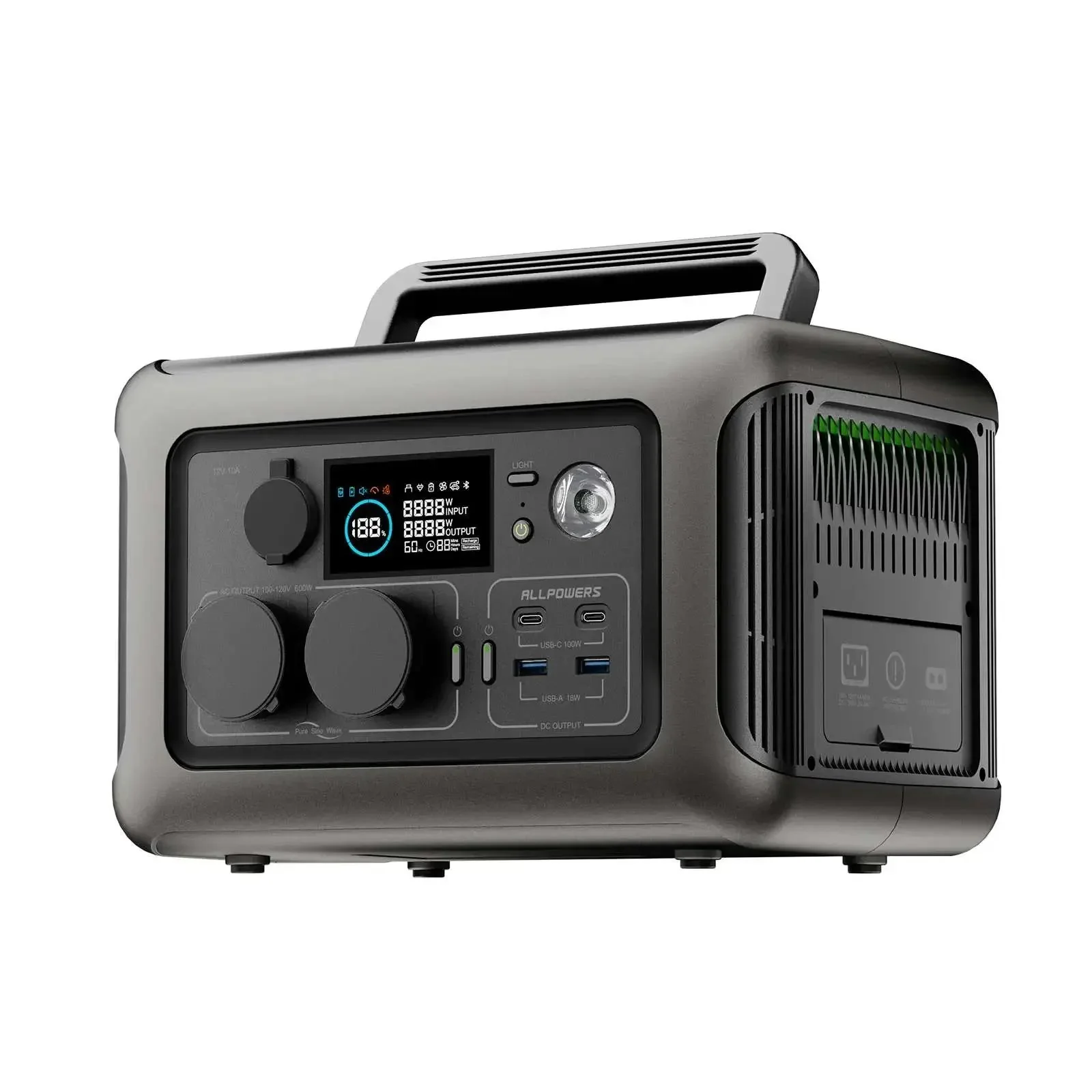 ALLPOWERS R600 Portable Power Station 600W 299Wh LiFeP04 Battery - Image 3