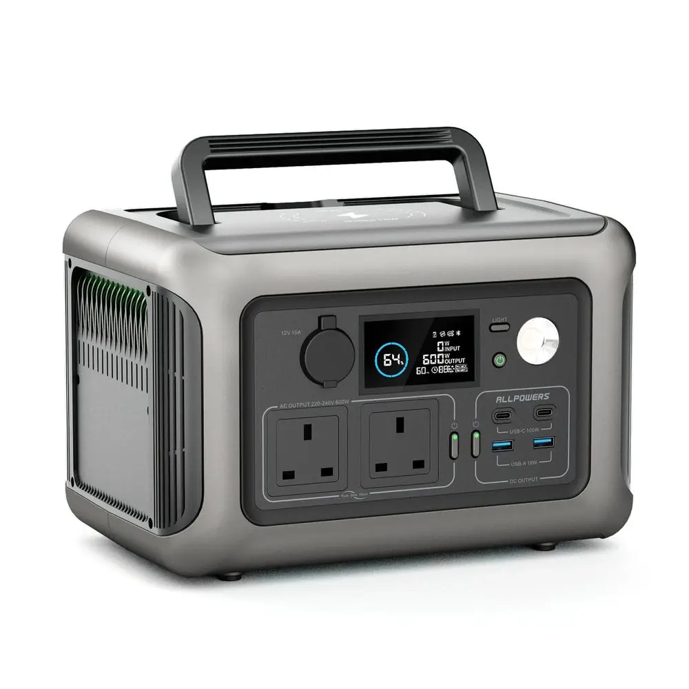 ALLPOWERS R600 Portable Power Station 600W 299Wh LiFeP04 Battery | UK Plug - Image 2