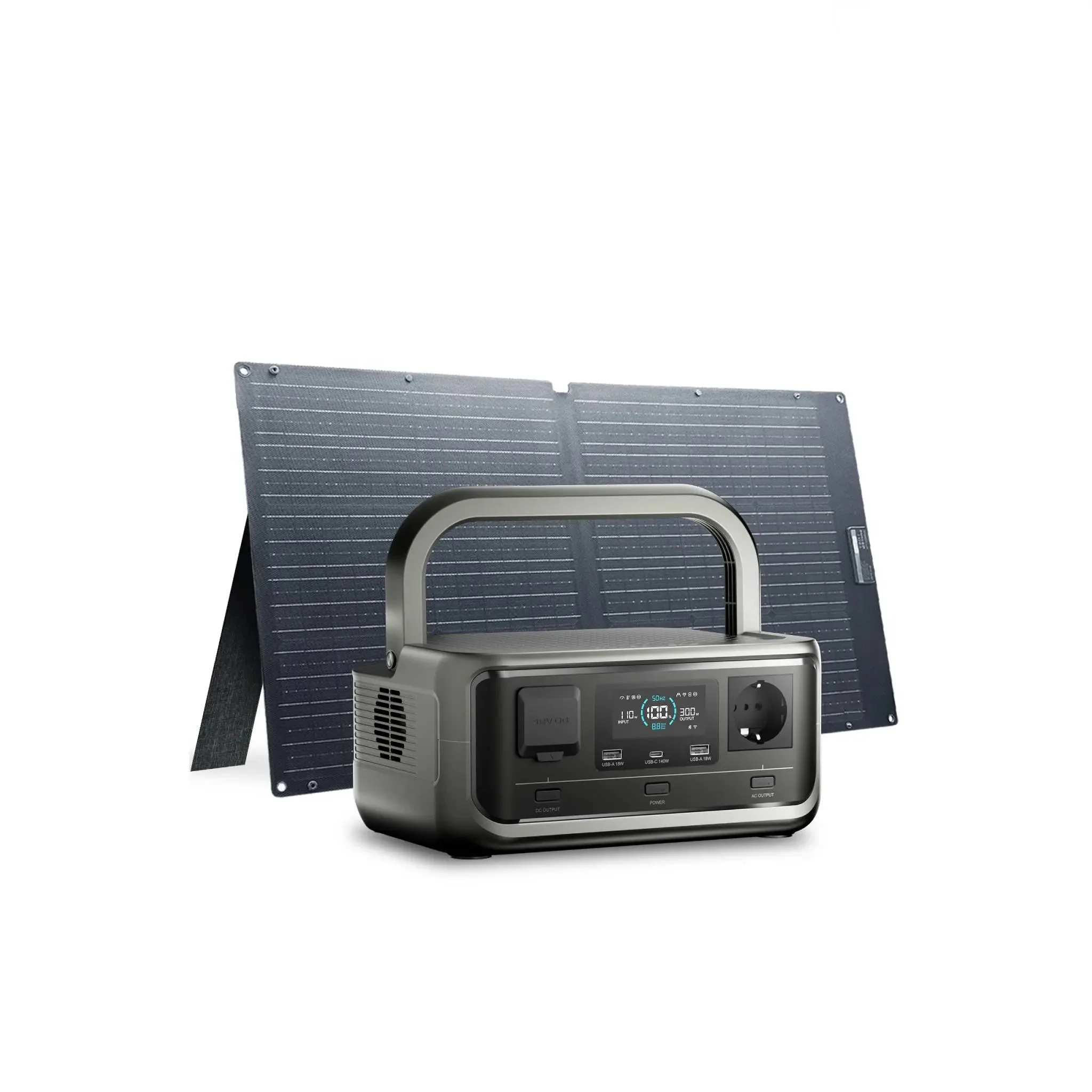 ALLPOWERS Solar Generator Kit 300W (VOLIX P300+SOLAX SE100 100W Solar Panel)